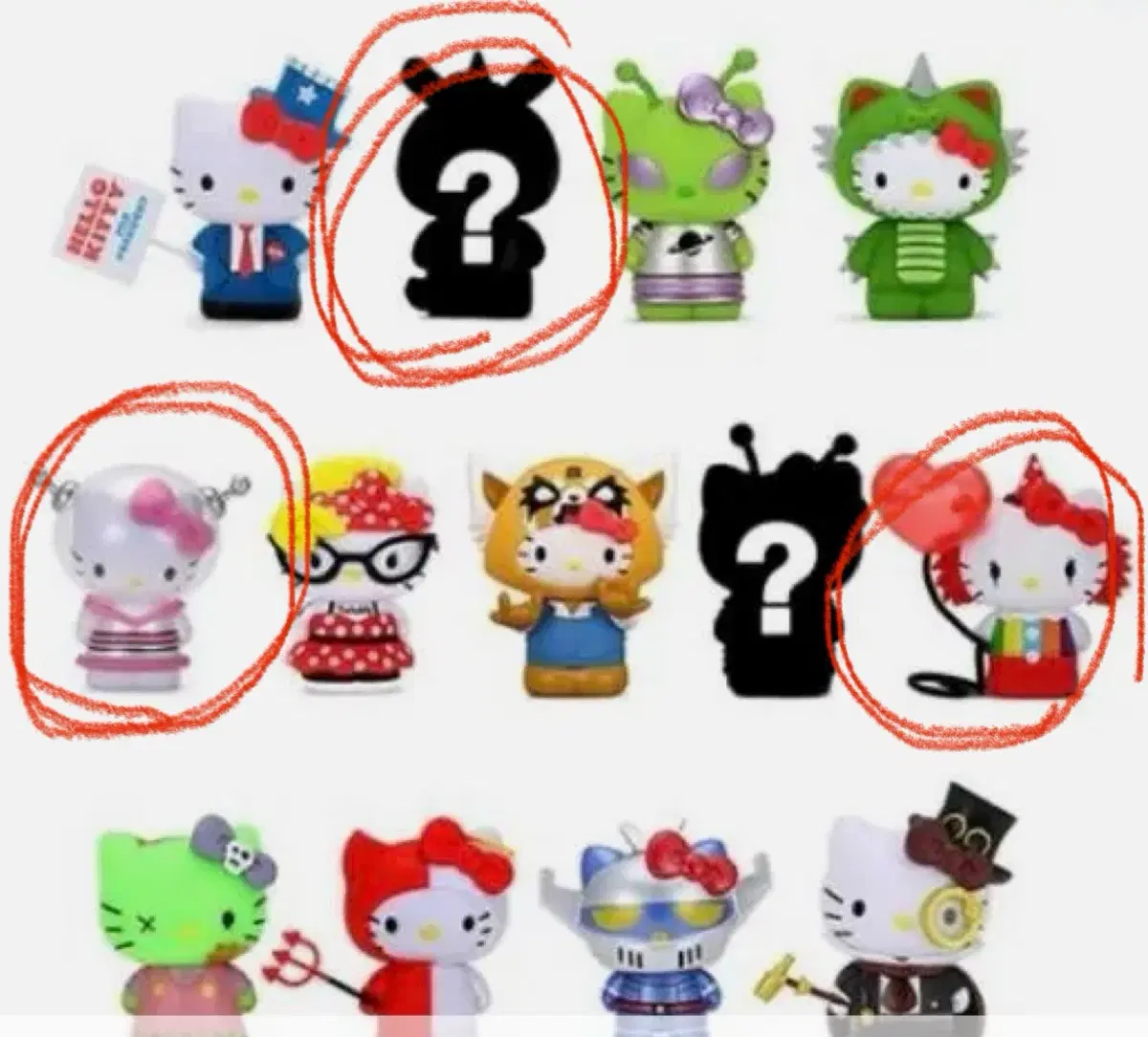 3종일괄) 킨키로봇 키드로봇 키티 피규어 정품
