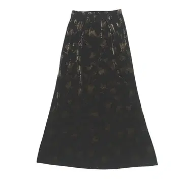 vintage 벨로아 장미 무늬 롱 스커트 hooked JANTIQUES