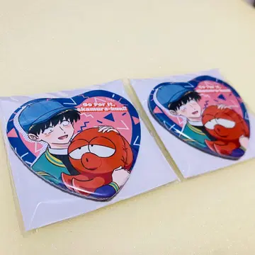 힘내라 나카무라 군 복권 메이트 하트 캔뱃지 2개 세트
