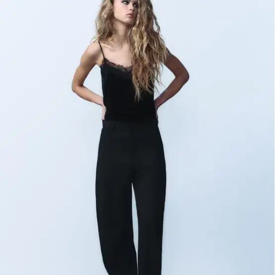 zara 자라 벨벳 스트랩탑 정품 새상품