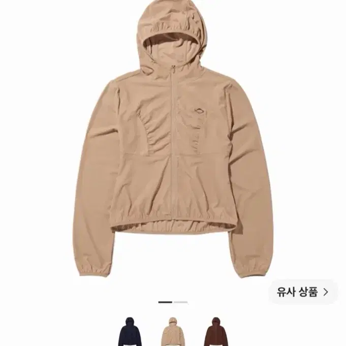 미스치프 와플 후드 집업 베이지 M
