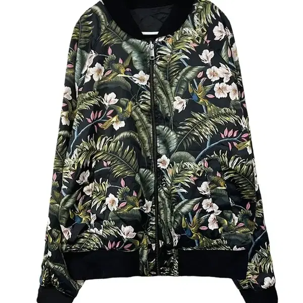 [M] H&M 플로럴 하외아안 오버핏 수베니어자켓