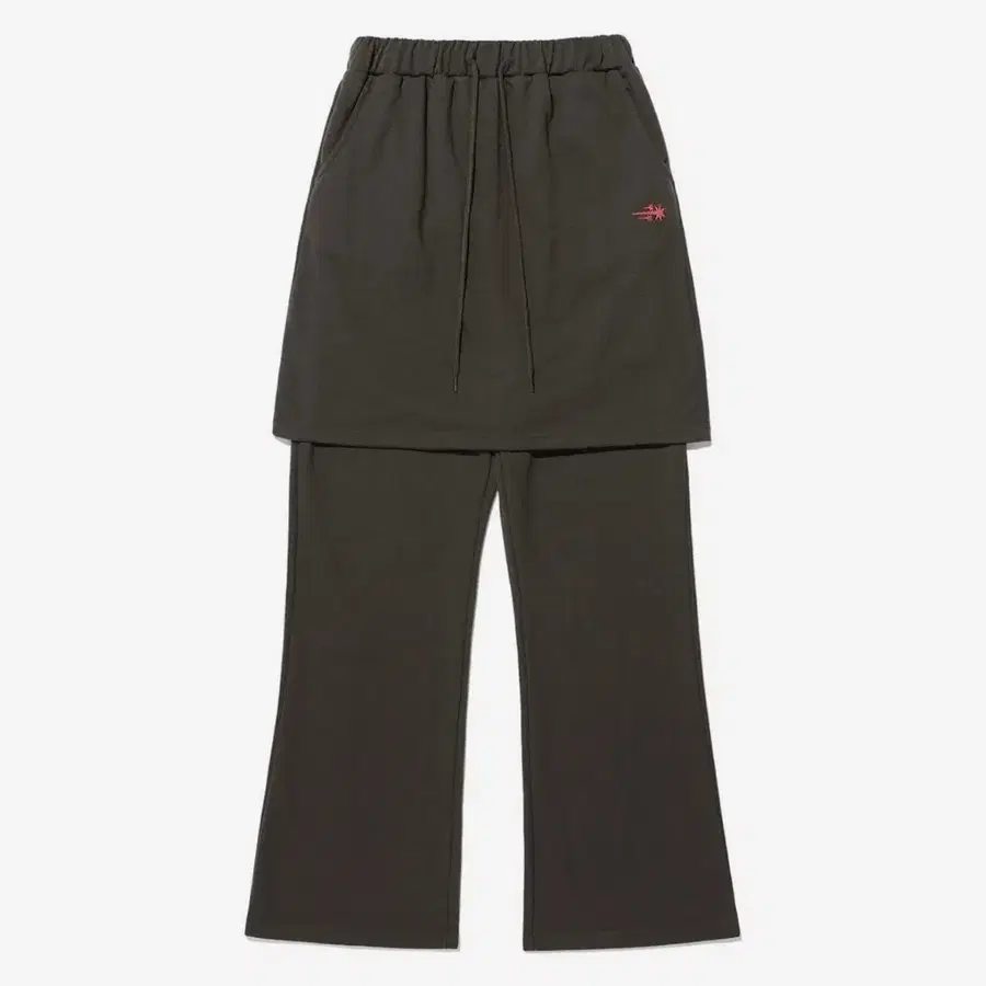 나이스고스트클럽 LOGO SWEAT LAYERED PANTS CHARCOAL