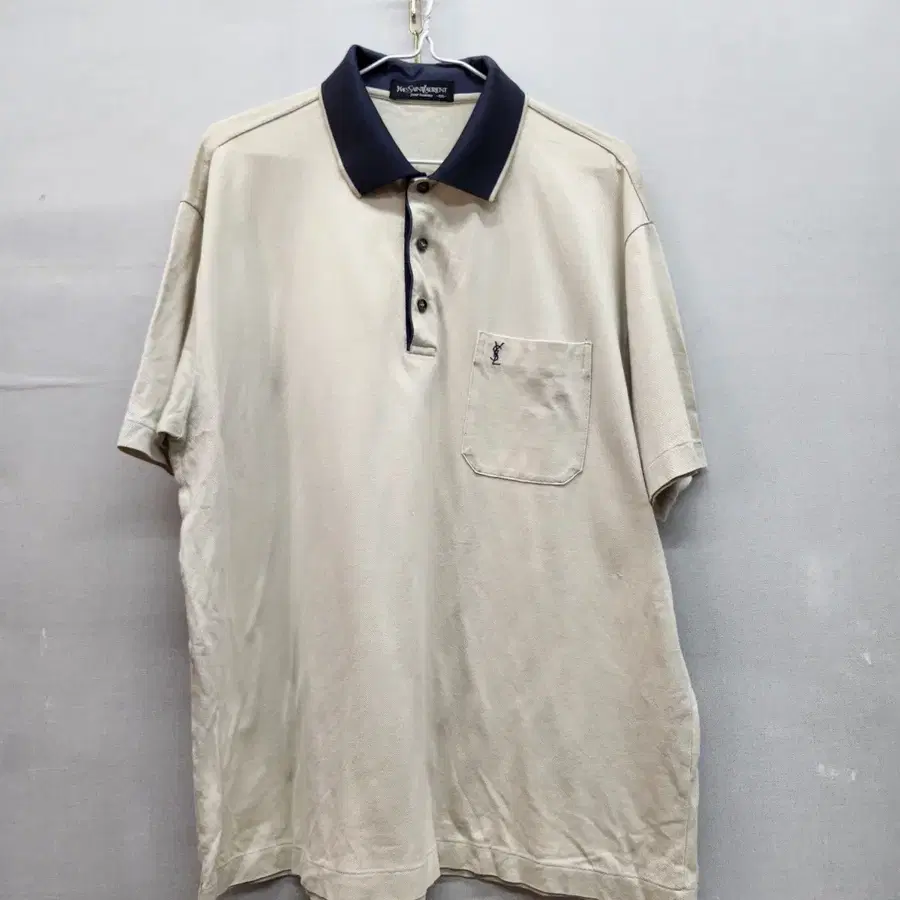 올드스쿨 입생로랑 원포켓 로고자수 반팔카라 105(XL)