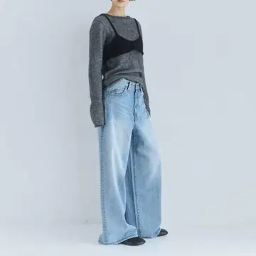 searoomlynn 와이드 허리 로우라이즈 배기 SRN05