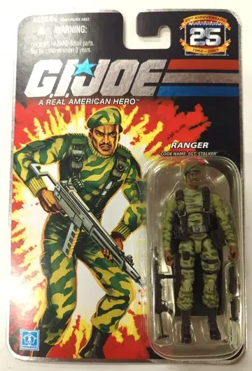 HASBRO 25주년 GI JOE / A REAL AMERICAN HERO SGT.STALKER / RANGER 3.5인치