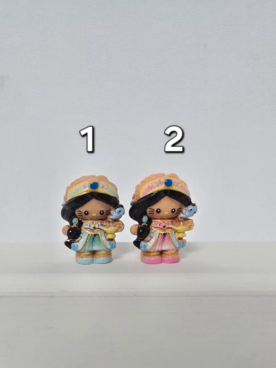 키티 디즈니 공주 피규어 2종