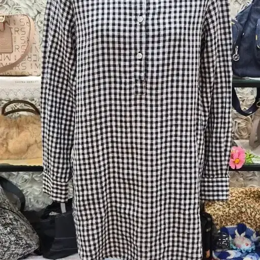 MIZUIRO LINEN 100% 고급 롱셔츠(55)