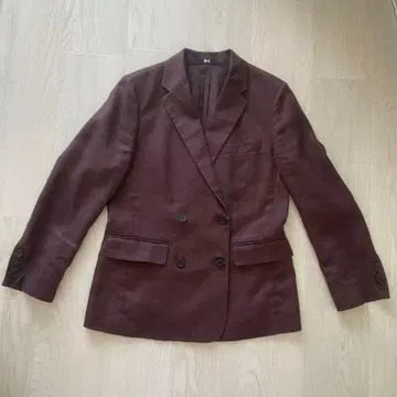 UNIQLO :C 더블 자켓 브라운