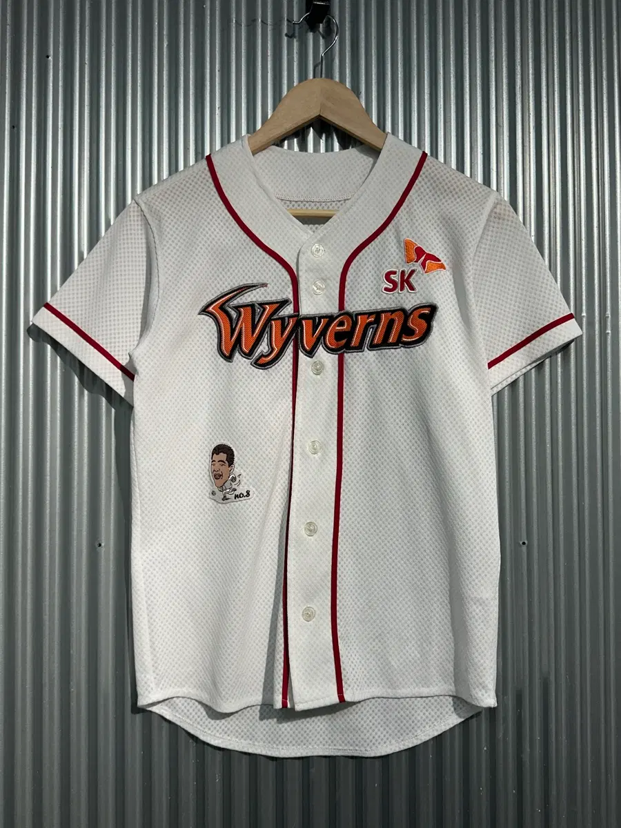 [90/M 추정] SK와이번스 SK WYVERNS 정근우 8번 올드 유니폼 반팔 야구 저지