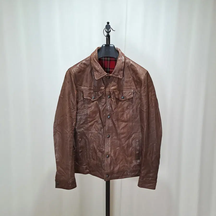 (택포) 아르메오디 22FW 이태리 양가죽 트러커자켓 50 C355