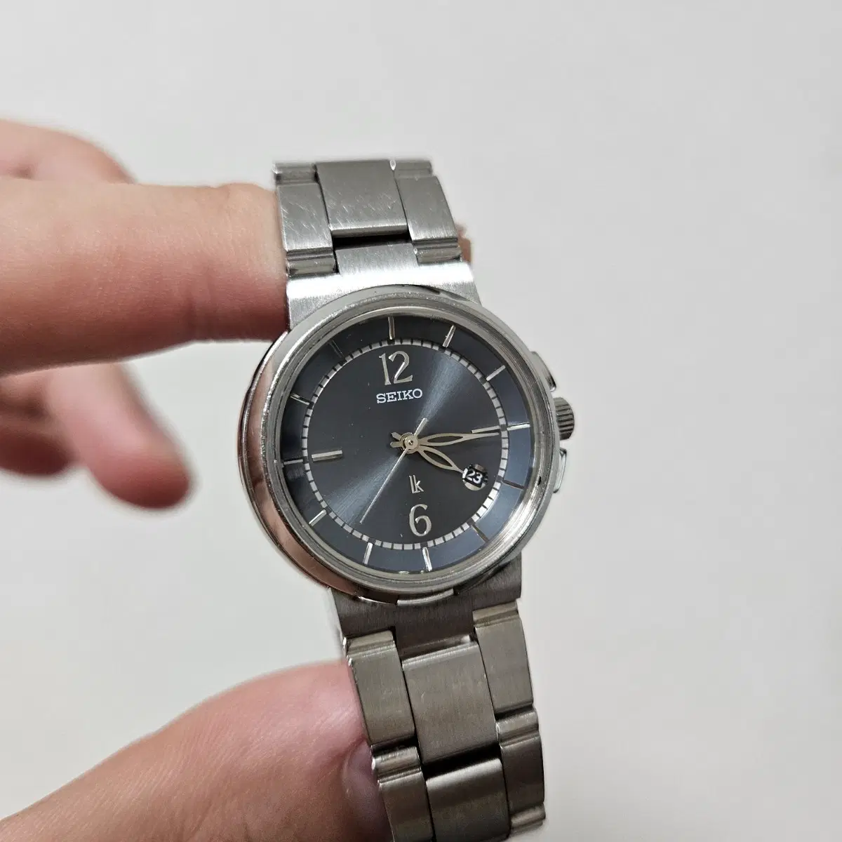 세이코 루키아 블루그레이 여성 쿼츠 시계 Seiko lk Lukia