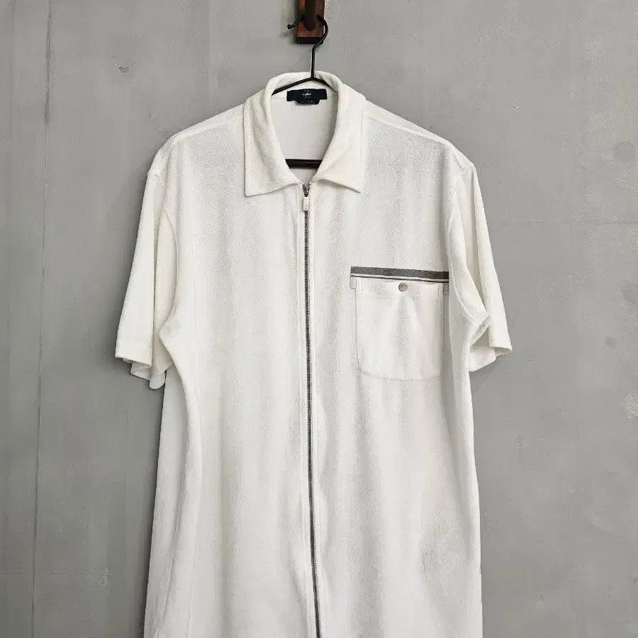 제냐 스포츠 Zegna Sport 남성 이탈리아 테리 집업 자켓 화이트 (L)