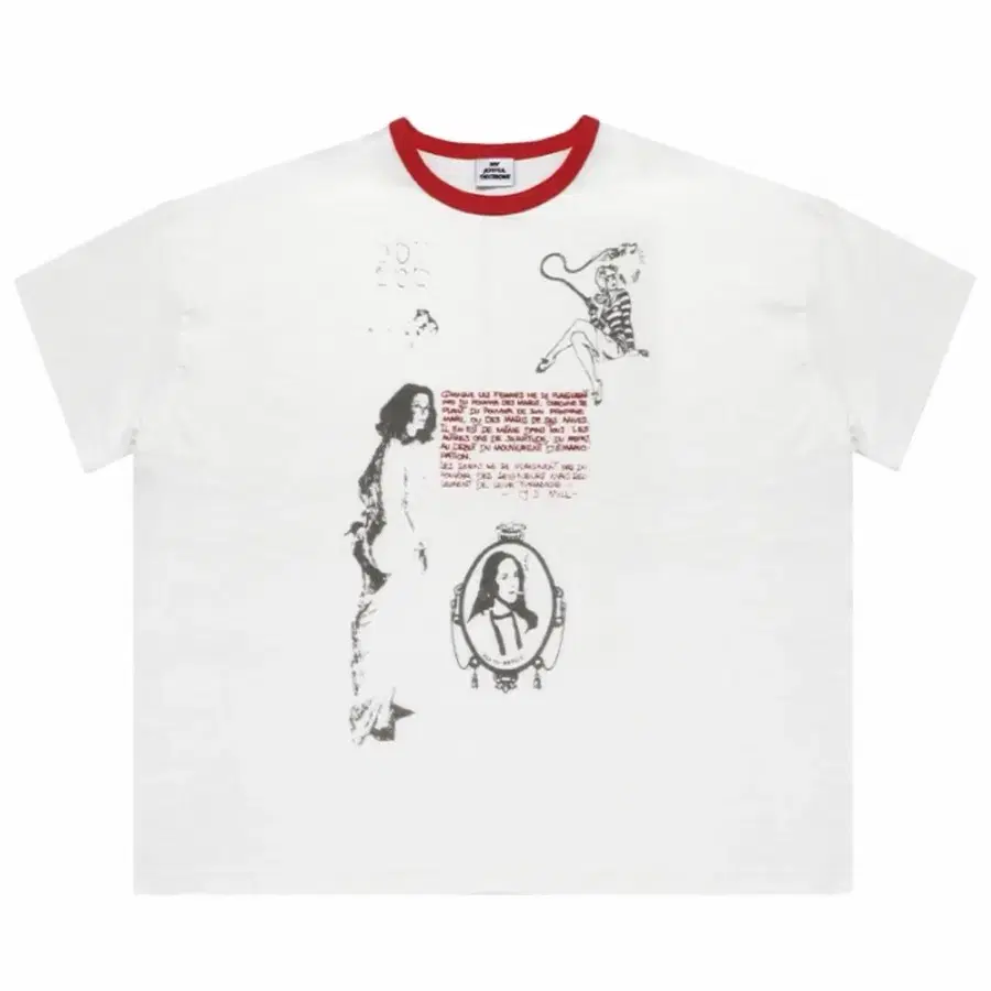 mjd OVERSIZED STAMP RINGER T-SHIRTS