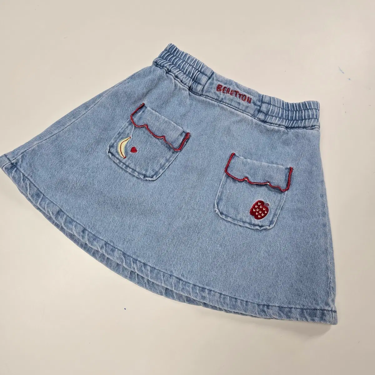 120 베네통 키즈 청 치마