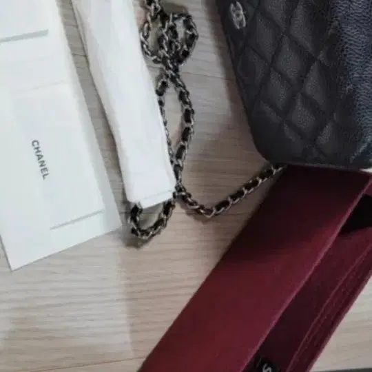 샤넬 WOC 은장 새상품 사진 5