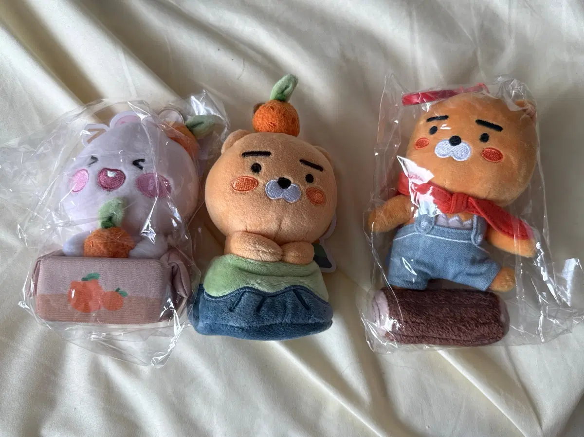 [일괄] 카카오프렌즈 제주 라이언 어피치 인형 3종 세트