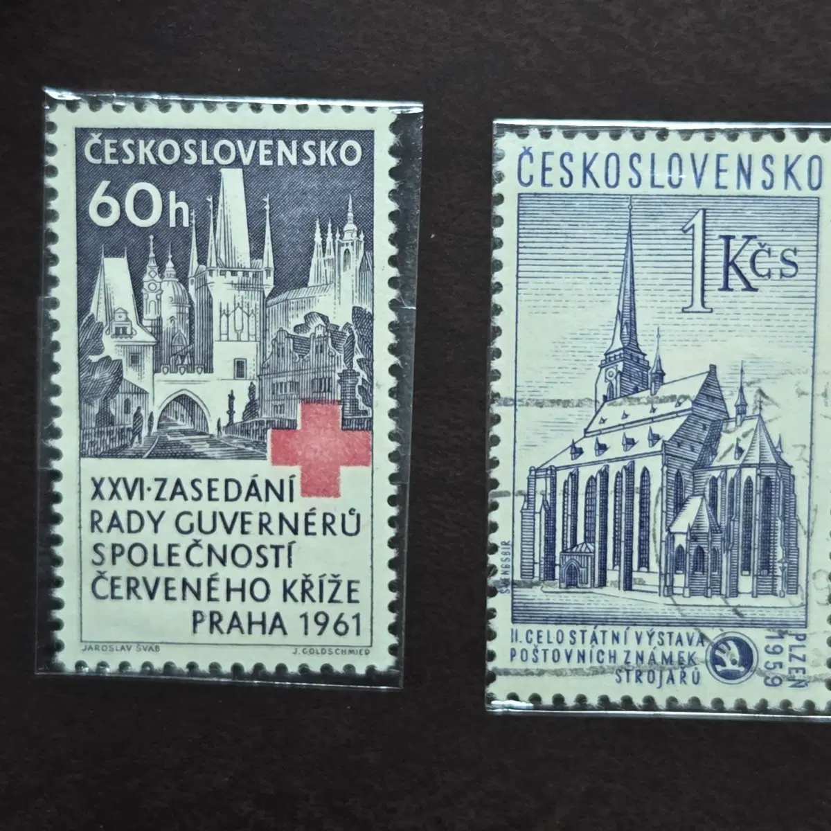 1959. 1961. 우표 두개 세트 가톨릭 성당