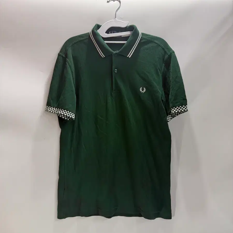 [M] 프레드페리 FRED PERRY 그린 체커보드 피케 반팔 카라티 2.0