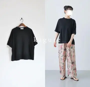 2025 SS 카구레 린넨 반팔 크루넥 니트