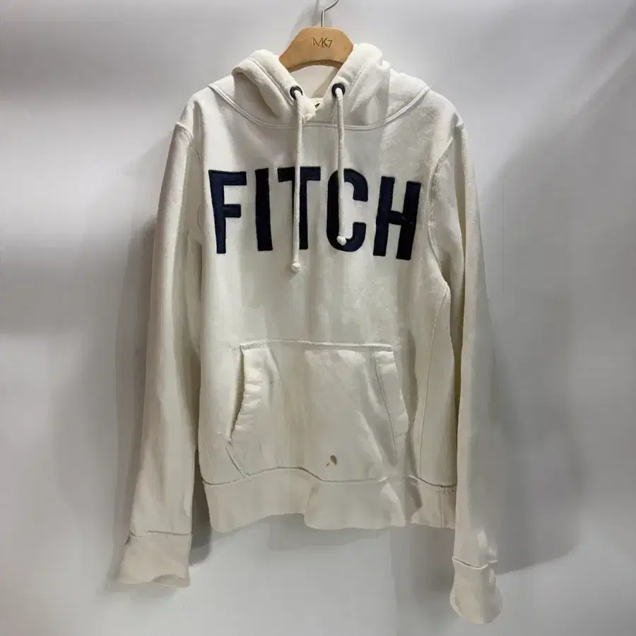[M] 아베크롬비 ABERCROMBIE & FITCH 아이보리 빅로고 후드 1.5