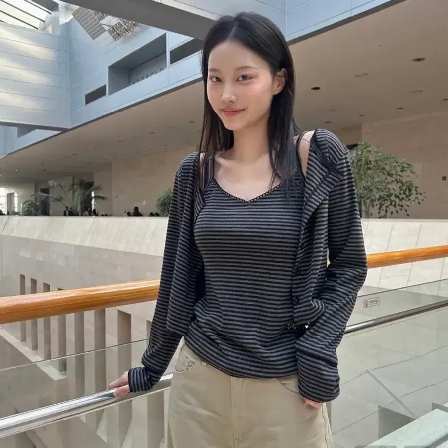 [팬시클럽] 레이스 가디건 나시 셋업