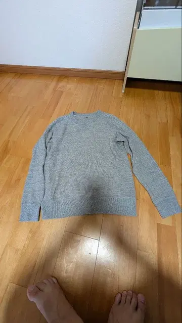 UNIQLO 크루넥 맨투맨 그레이 M