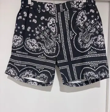 WIND AND SEA BLACK BANDANA SHORTS