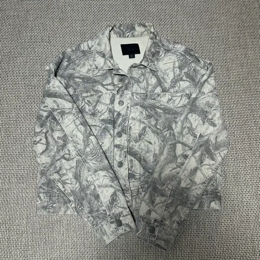 ZARA Landscape Print Denim Jacket