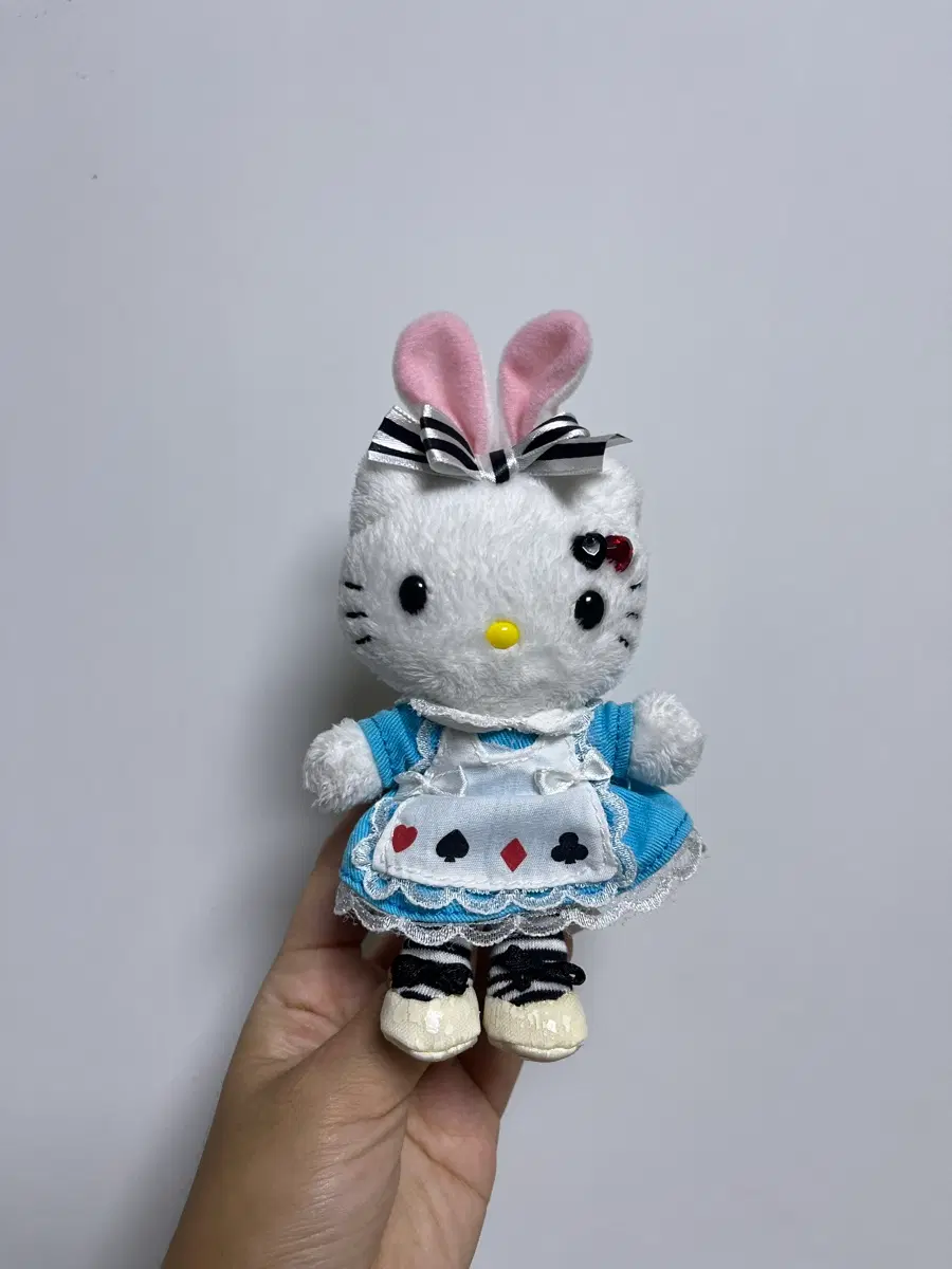 (레어) 고전 산리오 이상한 나라의 앨리스 키티 키링 인형 (일본정품)