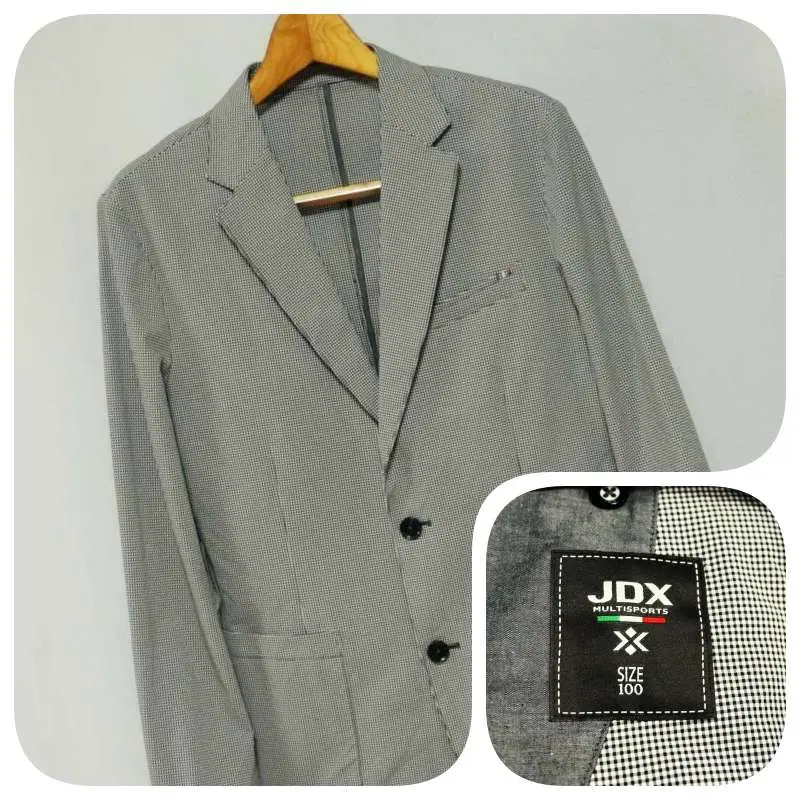 JDX골프 그레이 체크 골프자켓 남성100