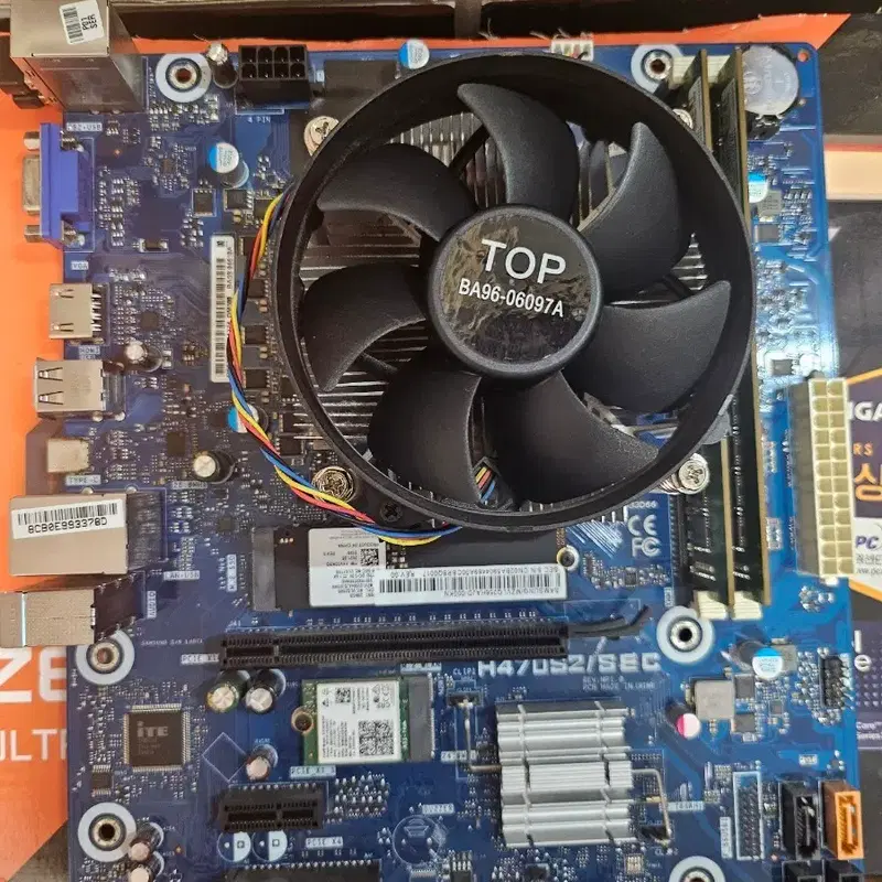 H470S2/SEC 메인보드 CPU 쿨러 포함 ddr4 ram 32gb 시금치 + i7 11700 + Samsung nvme ssd 256gb