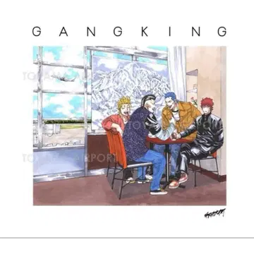 [ Lsize ] 갱킹킹 토야마 공항 한정판 T셔츠 블랙 화이트 GANGKING