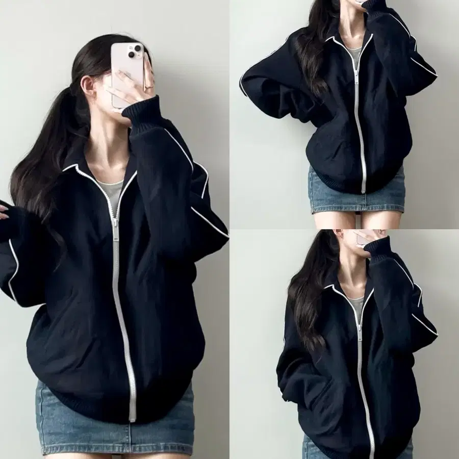 산드로 울 블루종 자켓