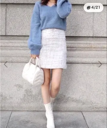 MIIA 트위드 미니 스커트