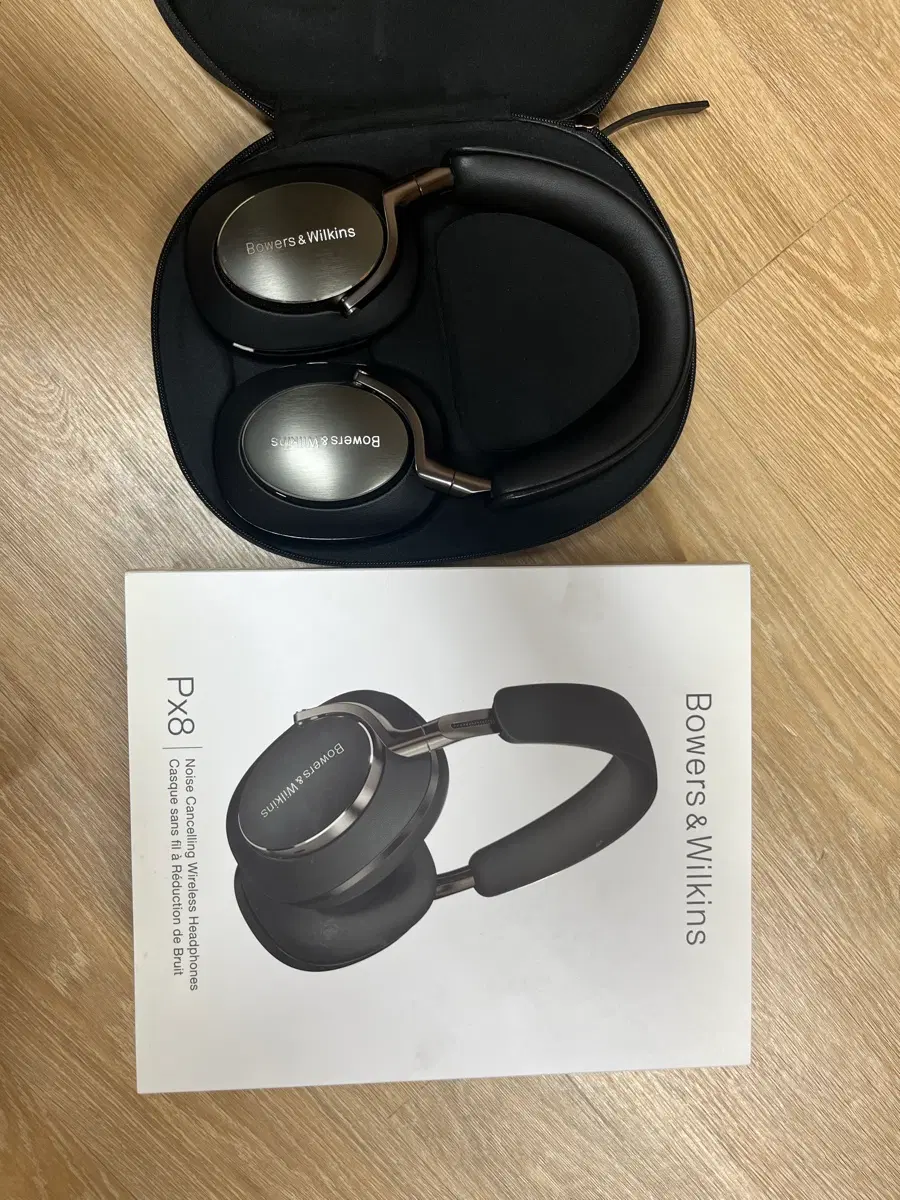Bowers & Wilkins Px8 노이즈 캔슬링 무선 헤드폰(검정)