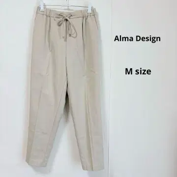 Alma Design 테이퍼드 팬츠 M 베이지 센터 프레스