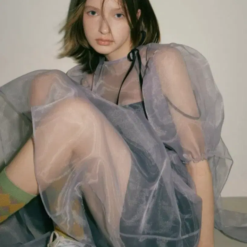 오버듀플레어 오간자 레이어드 원피스
