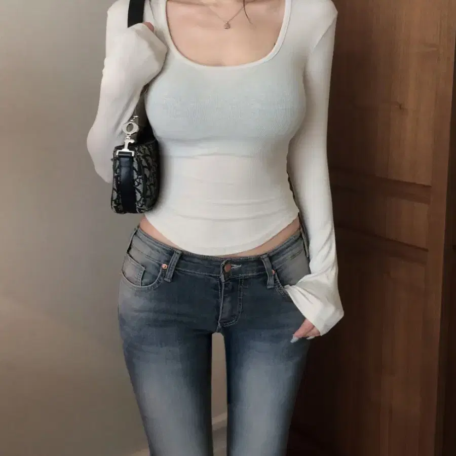 [이안팬츠] 니클런 워싱 데님 부츠컷팬츠[골반패드]