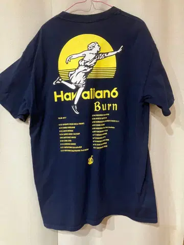 Hawaiian6 Burn 투어 티셔츠 네이비 M