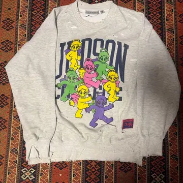 tappei 맨투맨 데미지 가공 그레이 XL 90s 구제 의류