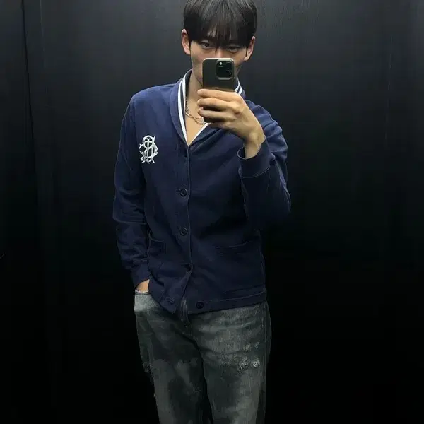 폴로 랄프로렌 RL 럭비 와펜 숄카라 가디건 s12412