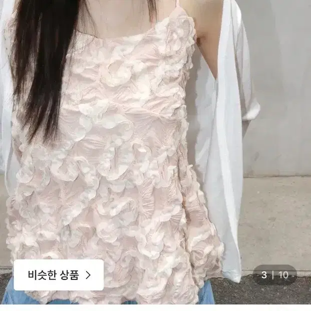 지그재그 시프트에잇 팝콘 나시 블라우스, 에이블리 유색 콩단추 나시 블라우스