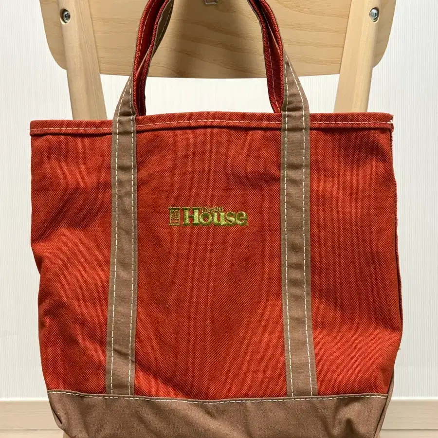 Vintage L.L.Bean USA 보트앤토트 레드 브라운 캔버스백