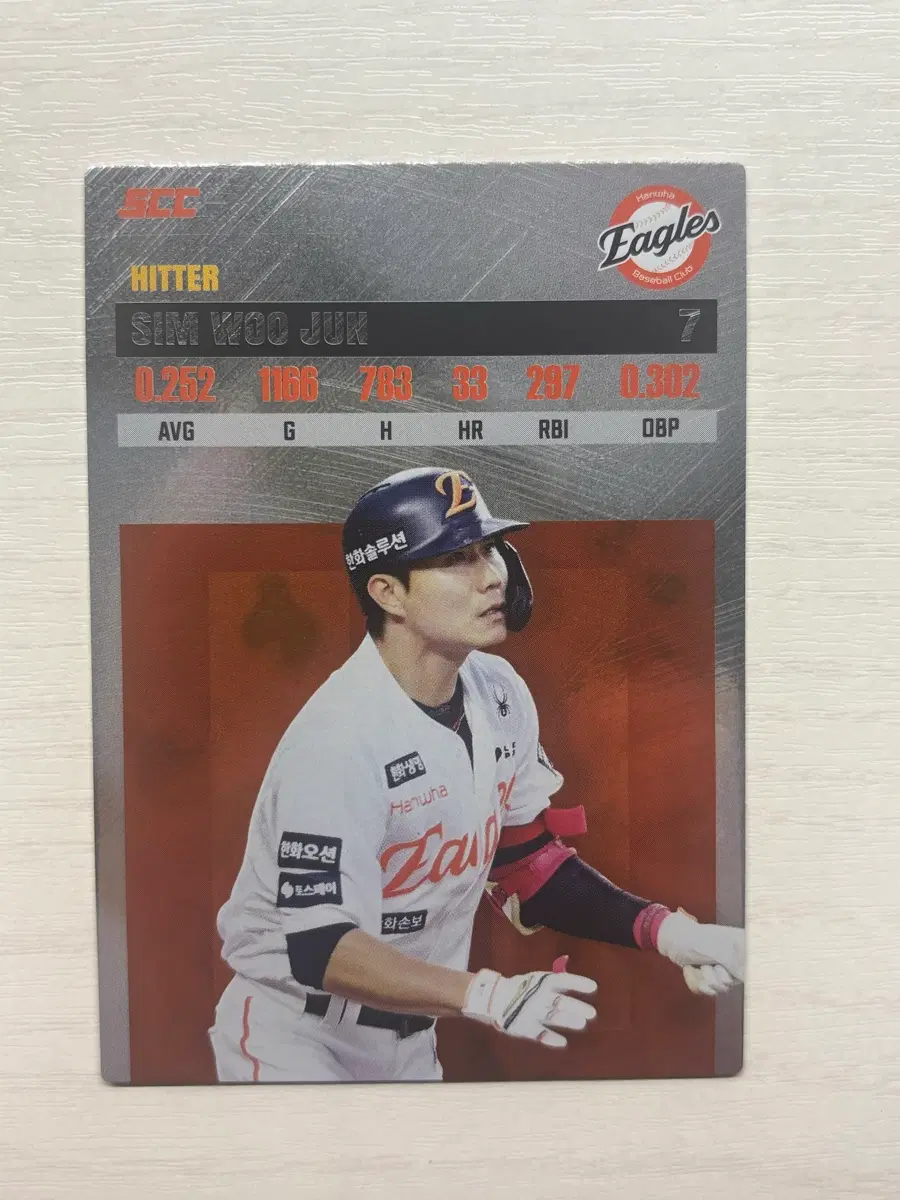 KBO 카드 크보카드 한화 이글스 심우준 선수 레코드 카드 판매합니다!