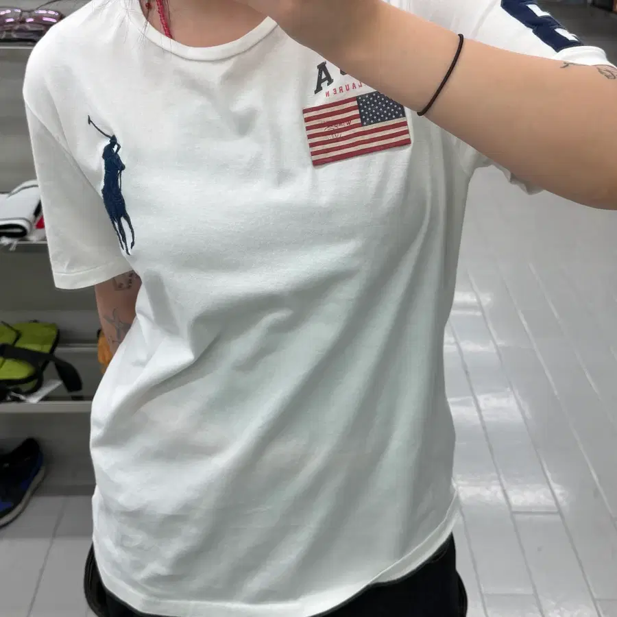 (L) 폴로 랄프로렌 USA 성조기 빅포니 반팔 티셔츠
