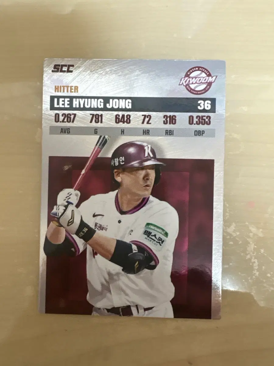 2026 KBO 플러스 키움히어로즈 이형종 레코드 카드
