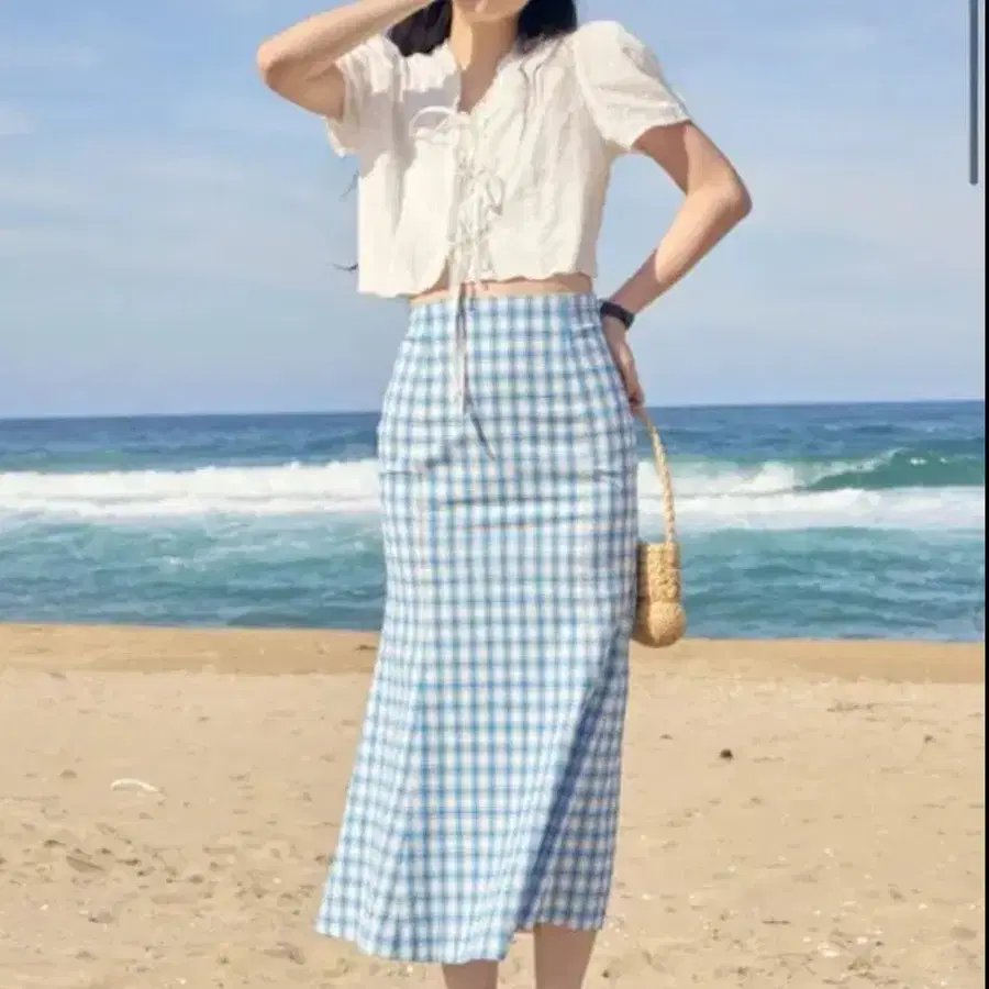 유네미 유어네임히얼 푸름이 머메이드 스커트 S