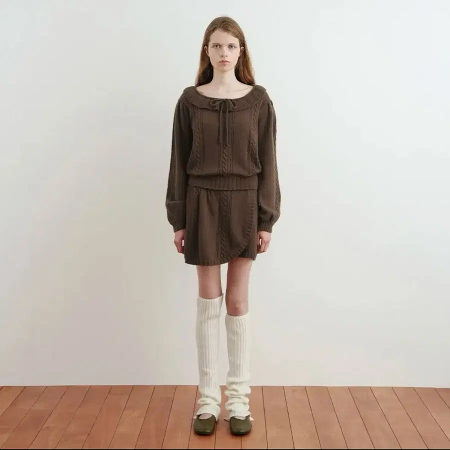 시눈 Cable Knit Short Pants