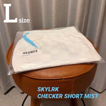 [ 신 컬렉션 ] SKYLRK CHECKER SHORT MIST L 사이즈